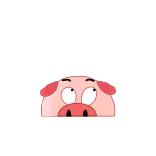 🤕 porco, animal, desenho animado, espreitando, engraçado, fofo telegram sticker