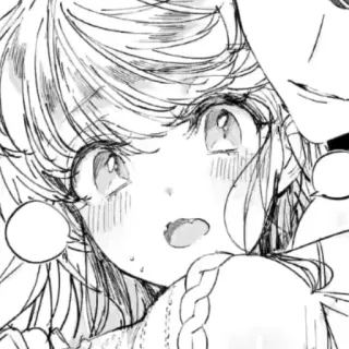 🥺 Anime, Manga, Dziewczyna, Słodkie, Ilustracja, Rysunek telegram sticker