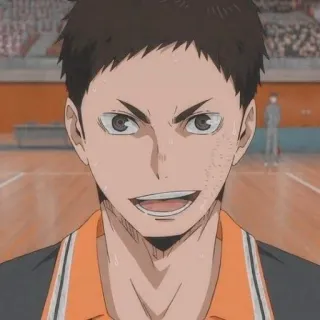 🎭 Hajime Iwaizumi Haikyuu!! anime, haikyuu, iwaizumi, hajime iwaizumi, volleyball telegram sticker