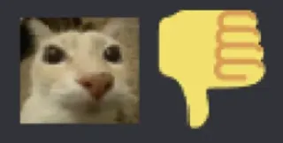 😐 Katze, Daumen runter, Dislike, Emoji, Meme, Negativ telegram sticker