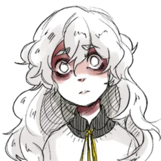 🤍 anime, girl, scary, ghost, creepy, pale telegram sticker
