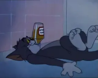 😁 Tom Cat Tom and Jerry cat, cartoon, funny, Tom and Jerry, character telegram sticker