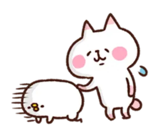 🐰 kot, słodki, zwierzę, naklejka, kawaii, chibi telegram sticker