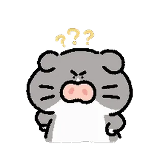 🥚 Dibujos animados, Animal, Confundido, Signos de interrogación, Ratón, Lindo telegram sticker