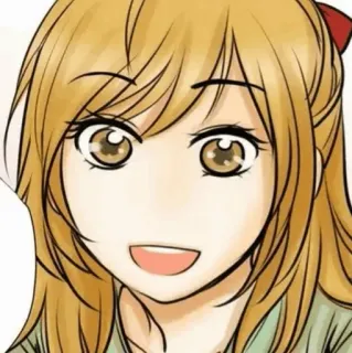 🍘 アニメ, マンガ, 女の子, キャラクター, 笑顔, 漫画 telegram sticker