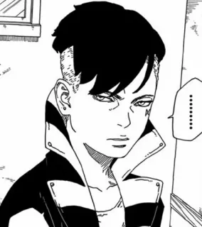 🪐 Kawaki Boruto 动漫, 漫画, 博人传, 川木, 角色, 黑白 telegram sticker