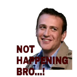 😁 NOT HAPPENING BRO... Meme, Impossible, Frère telegram sticker