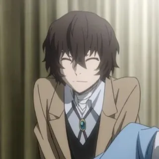 🪜 Osamu Dazai Bungou Stray Dogs Anime, Osamu Dazai, Bungou Stray Dogs, Personaje telegram sticker
