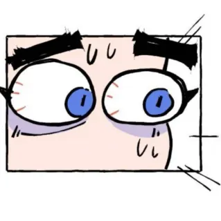 ☁️ occhi, nervoso, cartone animato, sudore, espressione telegram sticker