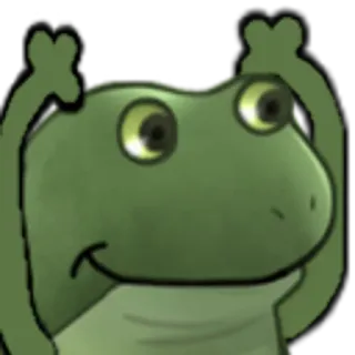 ✋️ rana, dibujos animados, animal, verde, lindo whatsapp sticker