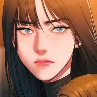 🥀 mujer, retrato, ilustración, personaje, arte telegram sticker