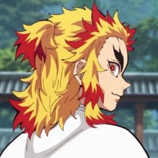 ☄ Kyojuro Rengoku Demon Slayer 动漫, 鬼灭之刃, 炼狱杏寿郎, 火, 火焰, 柱 telegram sticker