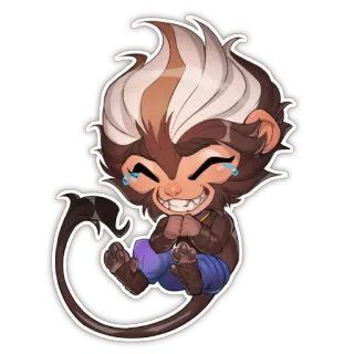 😂 Cartoon, Niedlich, Lächelnd, Affe, Figur, Fröhlich telegram sticker