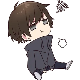 😮‍💨 Anime, Manga, Chico, Chibi, Lindo, Dibujo animado telegram sticker