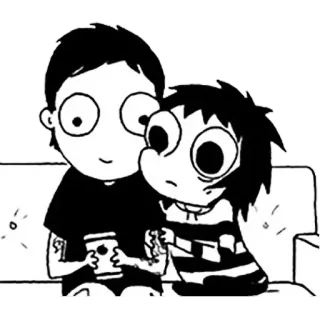 🤔 cartoon, couple, love, emotions, cute telegram sticker