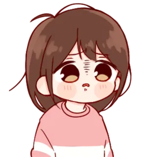 💞 dibujos animados, chica, molesta, triste, anime whatsapp sticker