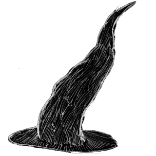 😒 chapéu de bruxa, chapéu, chapéu de mago, magia, preto, halloween, fantasia telegram sticker
