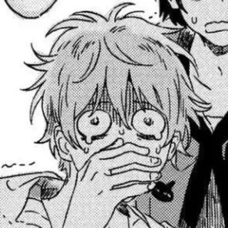🤢 anime, manga, shocked, anxious, worried, distressed telegram sticker