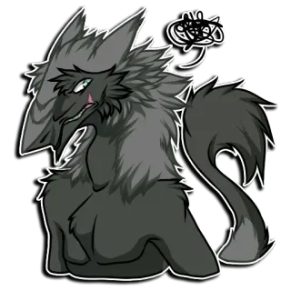 😑 Furry, Anthro, Canino, Animale, Sticker, Arte, Arte digitale, Fantasy telegram sticker