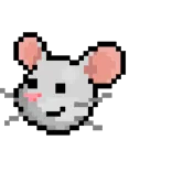 👉 鼠标, 动物, 像素艺术, 可爱, 啮齿动物 telegram sticker