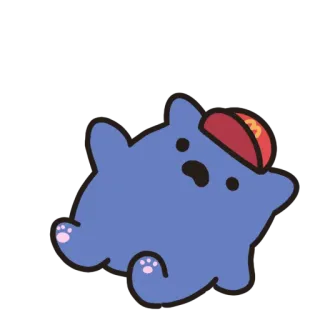 😩 lindo, gato, pegatina, animal, dibujo animado, sombrero telegram sticker