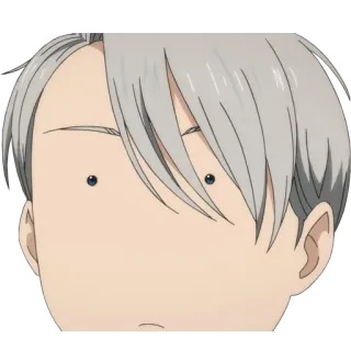 😶 Victor Nikiforov Yuri on Ice Аниме, Виктор Никифоров, Yuri on Ice, Стикер, Смешной, Выражение whatsapp sticker