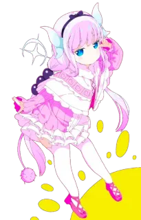 😳 Kanna Kamui Miss Kobayashi's Dragon Maid Anime, Kanna, Dragão, Fofo, Kawaii, Miss Kobayashi's Dragon Maid whatsapp sticker