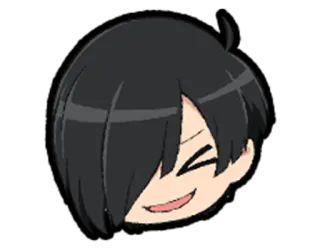 😆 Anime, Manga, Karakter, Chibi, Kawaii, Tersenyum telegram sticker