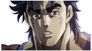 😢 Jonathan Joestar JoJo's Bizarre Adventure anime, llorando, triste, lágrimas, joestar, jojo telegram sticker