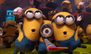 😝 Minions Despicable Me minions, party, cartoon, celebration, animated, funny telegram sticker