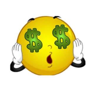 🤑 Geld, Emoji, Dollarzeichen, Gier, Reichtum telegram sticker