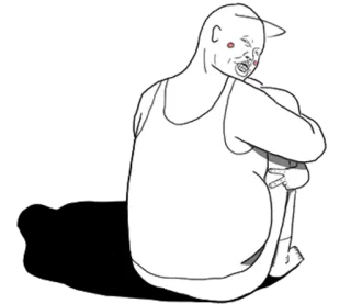 😒 offensive, rude, middle finger, gesture, sticker, illustration telegram sticker