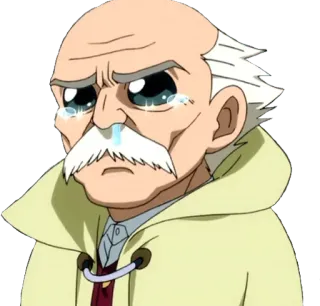 😢 アニメ, 泣く, 悲しい, 老人, 涙, 感情的 telegram sticker