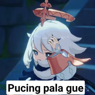 😵 Paimon Genshin Impact Pucing pala gue อนิเมะ, วิดีโอเกม, แฟนตาซี, ตัวละคร telegram sticker