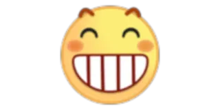😁 emoji, smiley, happy, face, cartoon, cute telegram sticker