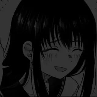 🖇 anime girl, manga, school uniform, smile, happy telegram sticker
