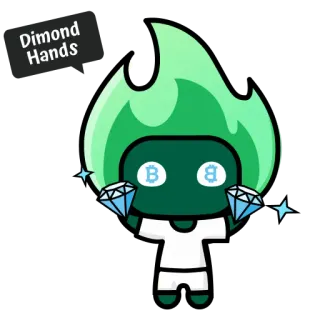💎 Dimond Hands Mãos de diamante, Cripto, Bitcoin, Meme, Mercado de ações, Investimento whatsapp sticker
