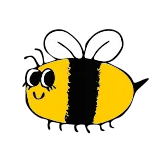 🐝 bee, insect, cute, animal, cartoon telegram sticker