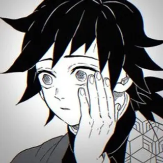 🕳 Giyu Tomioka Demon Slayer Anime, Manga, Demon Slayer, Giyu Tomioka, Scioccato, Preoccupato telegram sticker