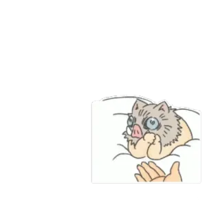 🤚 Inosuke Hashibira Demon Slayer Inosuke, Demon Slayer, Anime, Manga, Charakter, süß, Fanart telegram sticker
