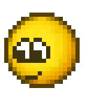 👍 emoji, yellow, pixelated, expression, face whatsapp sticker