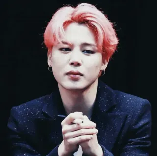 📎 Jimin kpop, jimin, bts, ídolo, cantante, pelo rosa whatsapp sticker