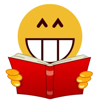 📔 Emoji, Lectura, Libro, Feliz, Conocimiento telegram sticker