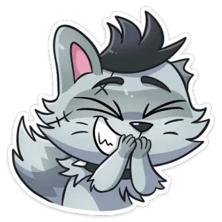 😁 Waschbär, Cartoon, Niedlich, Tier, Lachend, Fröhlich telegram sticker