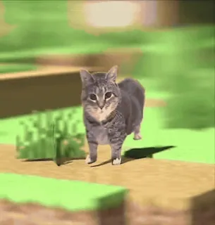 🐈 chat, minecraft, animal, tigré, animal de compagnie, jeu telegram sticker