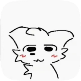 😼 dễ thương, mèo, động vật, hình vẽ, trắng, nhãn dán, hoạt hình telegram sticker