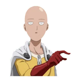 🤣 Saitama One-Punch Man anime, postać, śmieszne, One-Punch Man, Saitama, manga telegram sticker