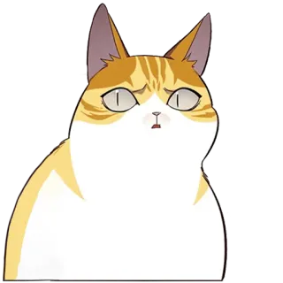 😦 kucing, binatang, hewan peliharaan, lucu, kocak telegram sticker