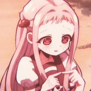 🐇 Nene Yashiro Toilet-bound Hanako-kun Anime, Mignon, Fille, Manga, Cheveux roses telegram sticker