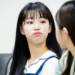 🗾 femme, coréenne, brune, fille, asiatique, portrait telegram sticker